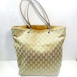 Gucci Beige Monogram Canvas Satchel